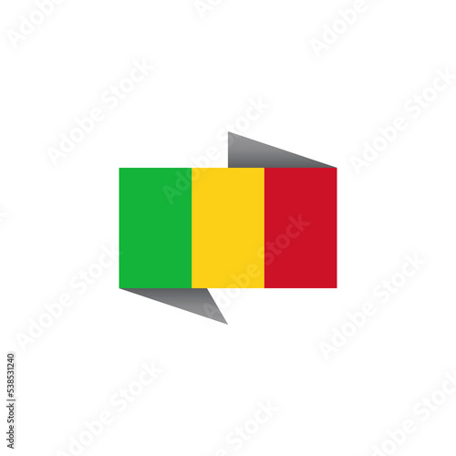 Illustration of Mali flag Template