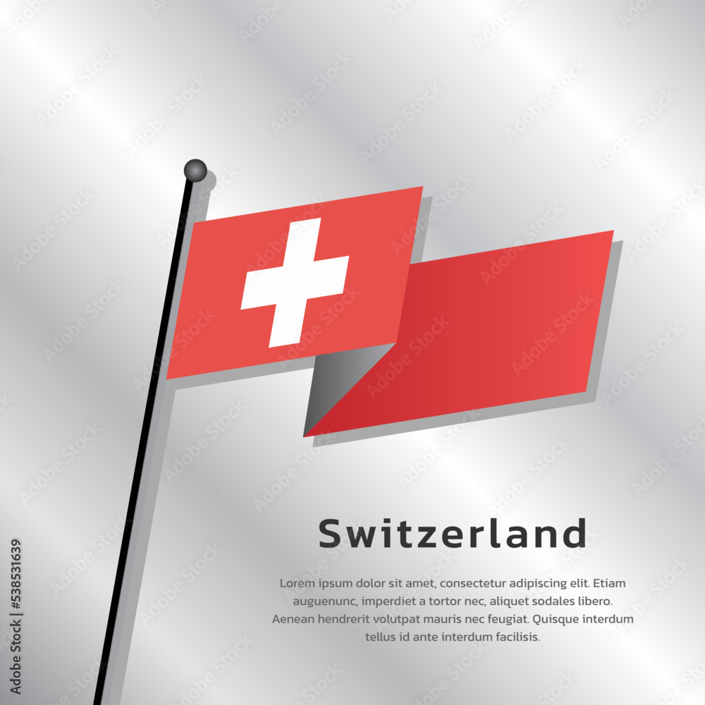 Illustration of Switzerland flag Template