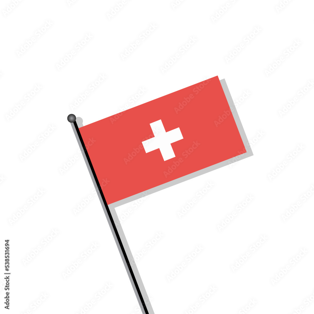 Illustration of Switzerland flag Template