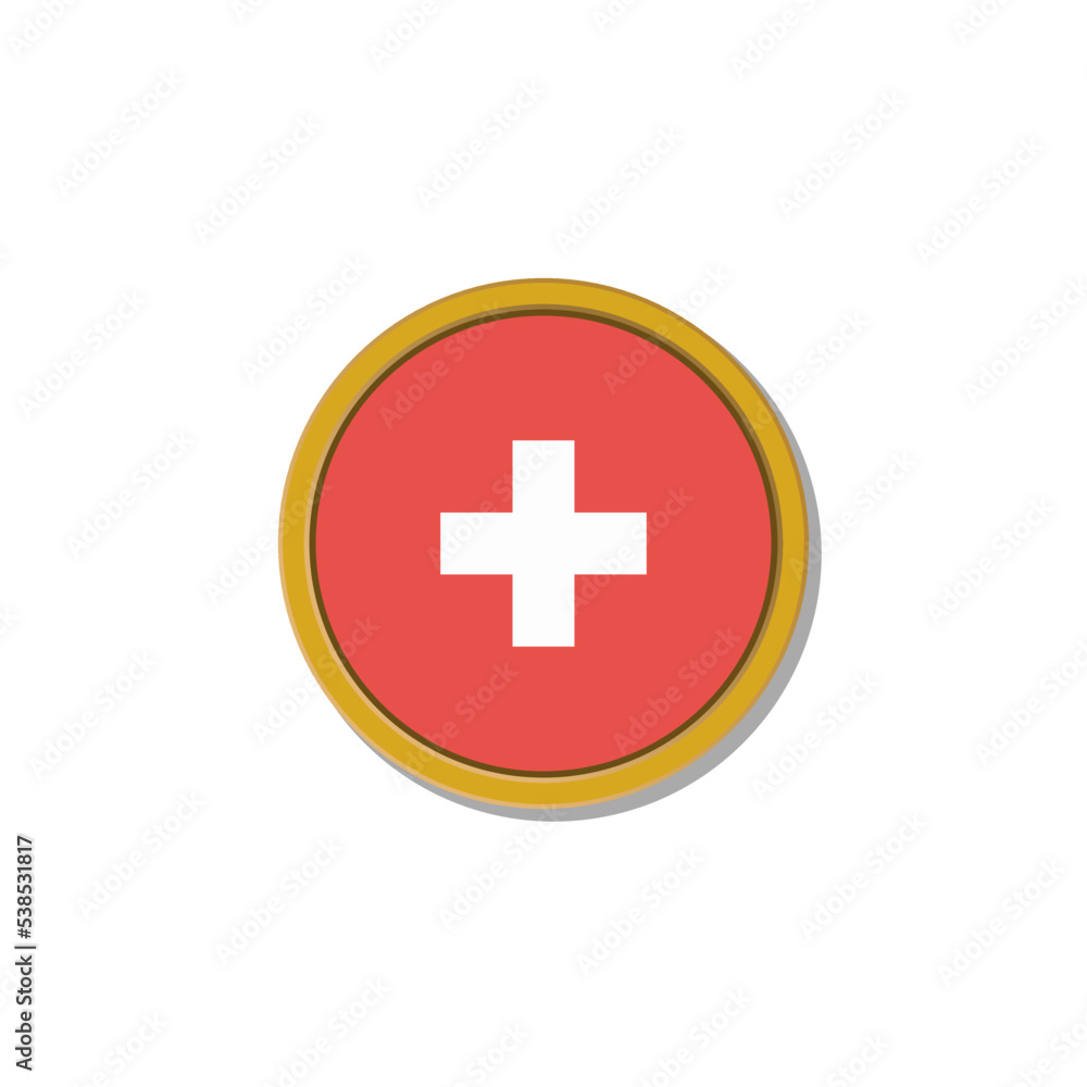Obraz premium Illustration of Switzerland flag Template