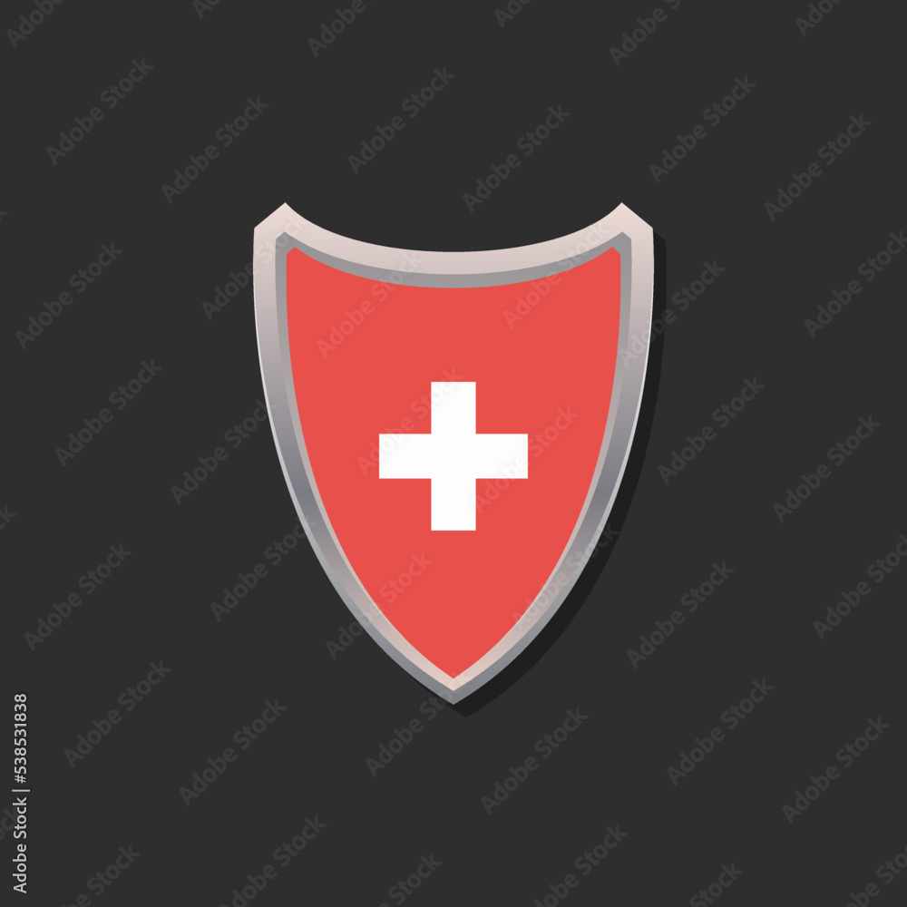 Illustration of Switzerland flag Template Illustration of Switzerland flag Template