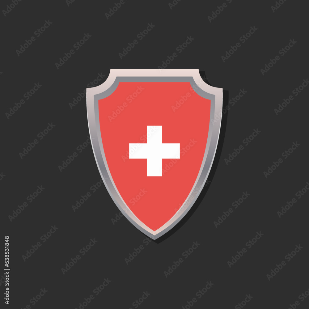 Illustration of Switzerland flag Template Illustration of Switzerland flag Template