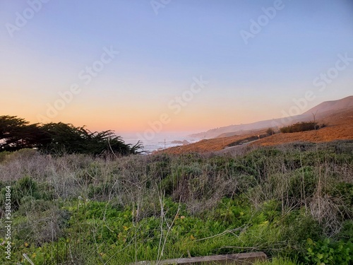 sunset in the mountains