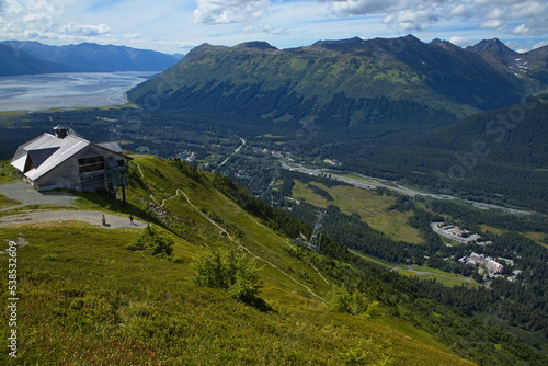 View from upper station of Mt.Alyeska Tram at Girdwood in Alaska,United States,North America
 photo