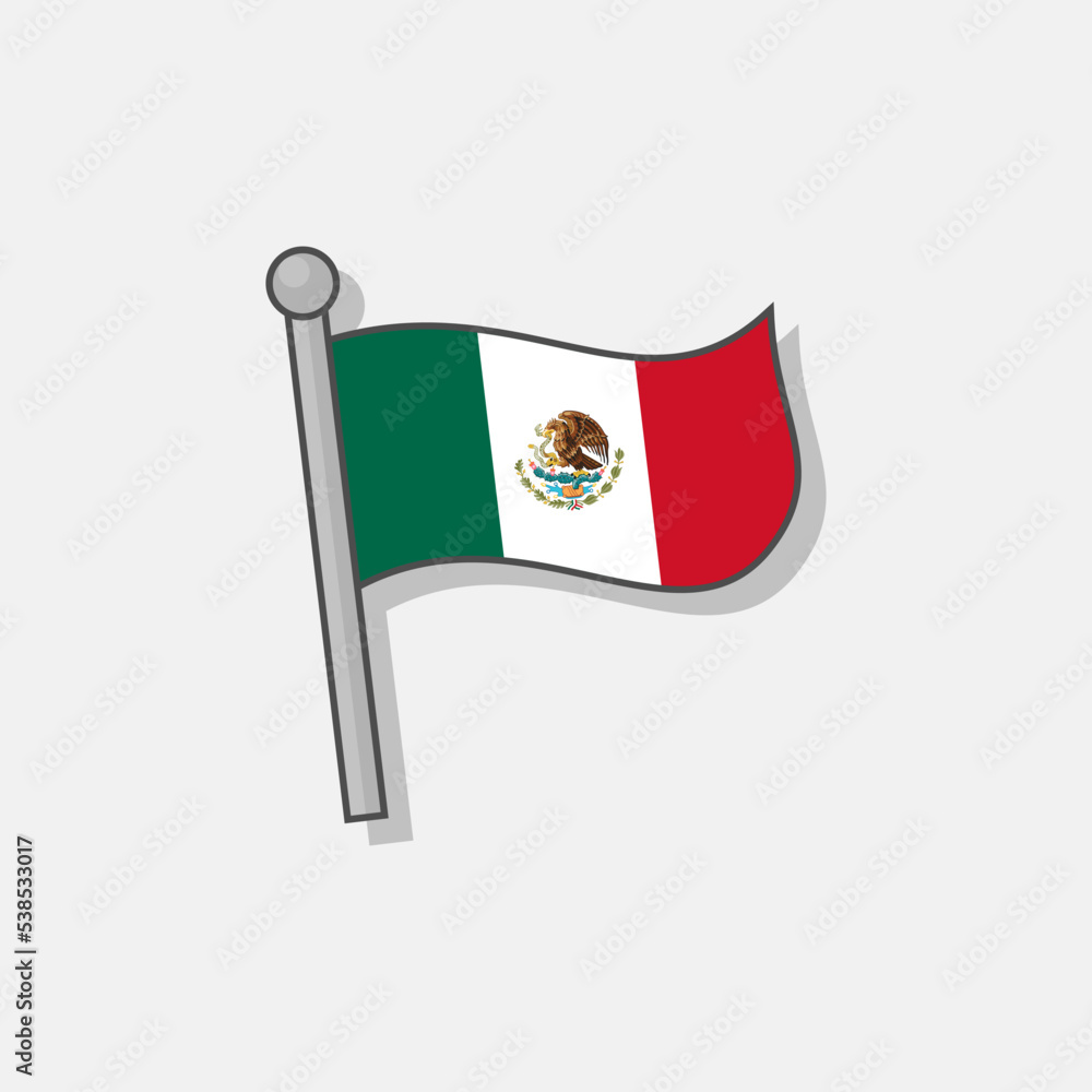Illustration of Mexico flag Template Illustration of Mexico flag Template