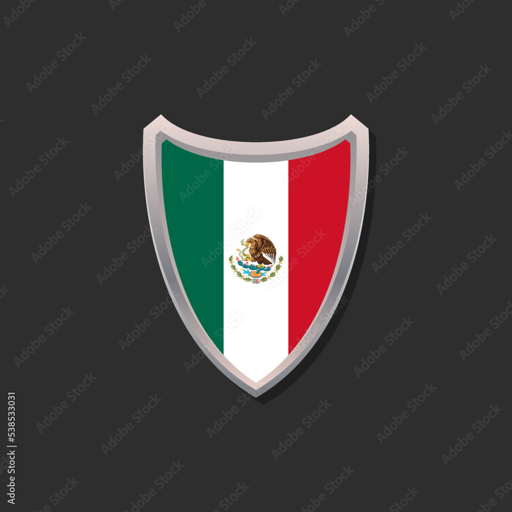 Illustration of Mexico flag Template Illustration of Mexico flag Template