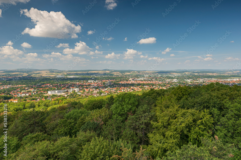 Aerial view of the university town of Goettingen, Lower Saxony, Germany