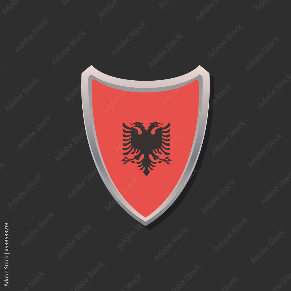 Illustration of Albania flag Template Illustration of Albania flag Template