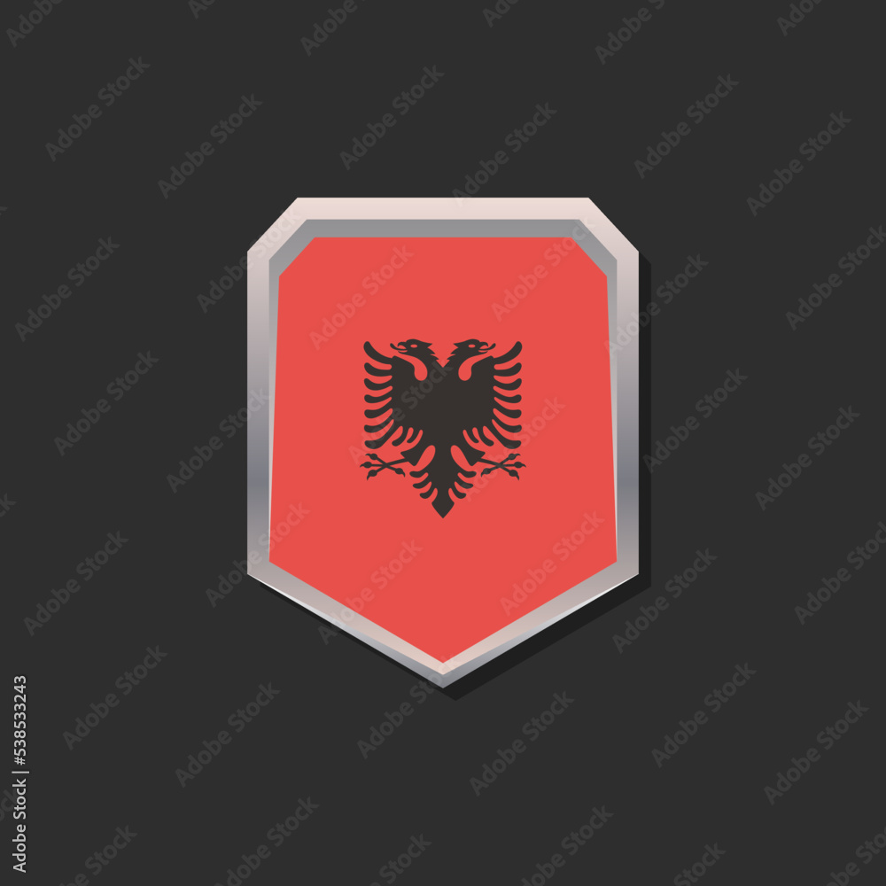 Illustration of Albania flag Template Illustration of Albania flag Template