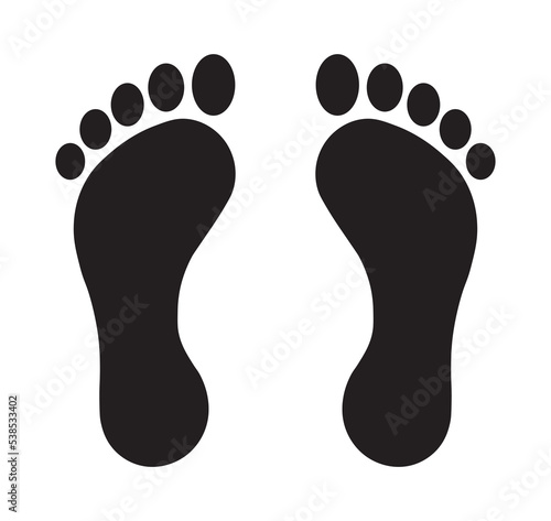 Footprint black vector design.