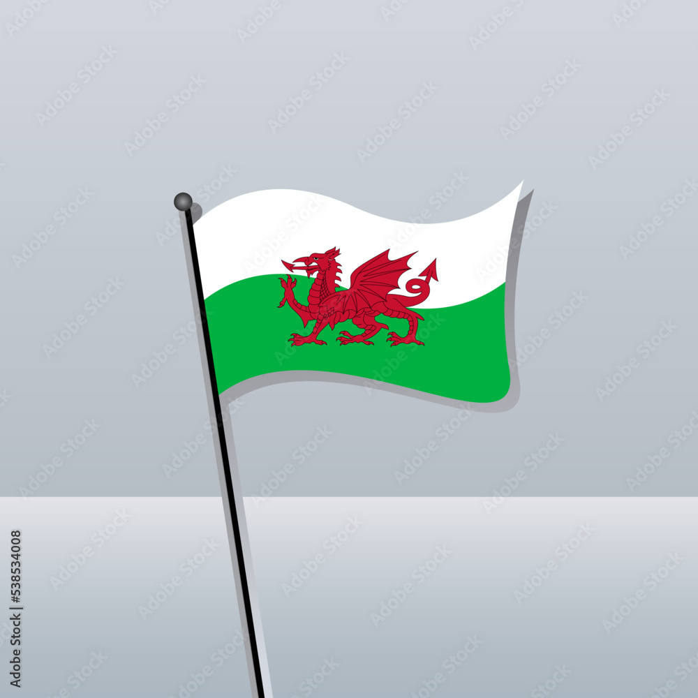 Illustration of Wales flag Template Illustration of Wales flag Template
