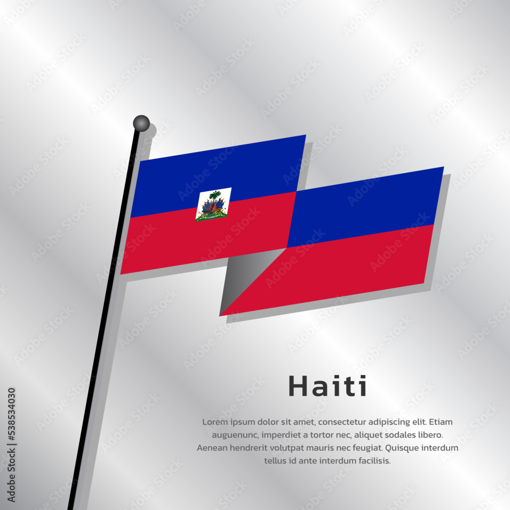 Illustration of Haiti flag Template Illustration of Haiti flag Template