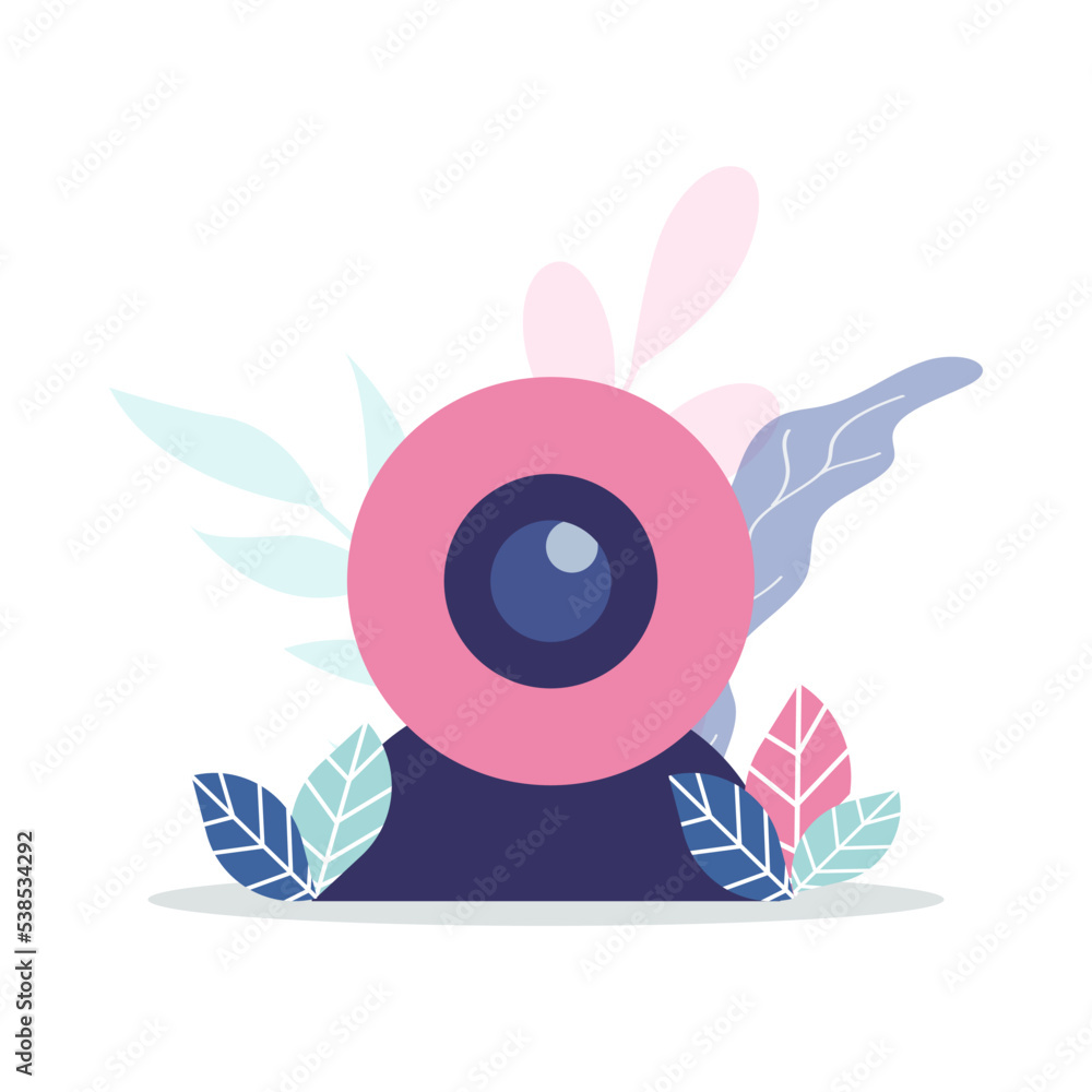 CCTV Camera flat concept vector illustration CCTV Camera flat concept vector illustration