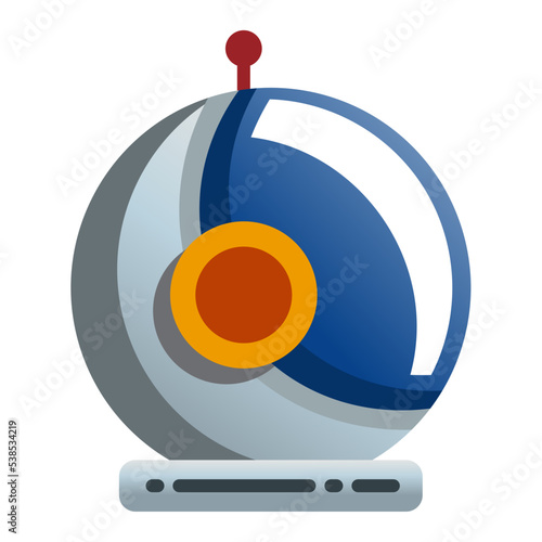 astronaut helmet side view icon