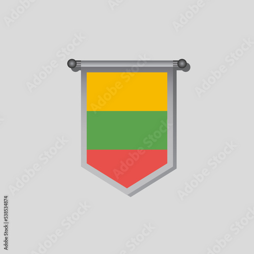 Illustration of Lithuania flag Template Free Download Illustration of Lithuania flag Template - GFXLoad