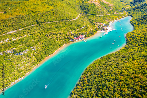 Foto Aerial view of Limski kanal or Lim channel