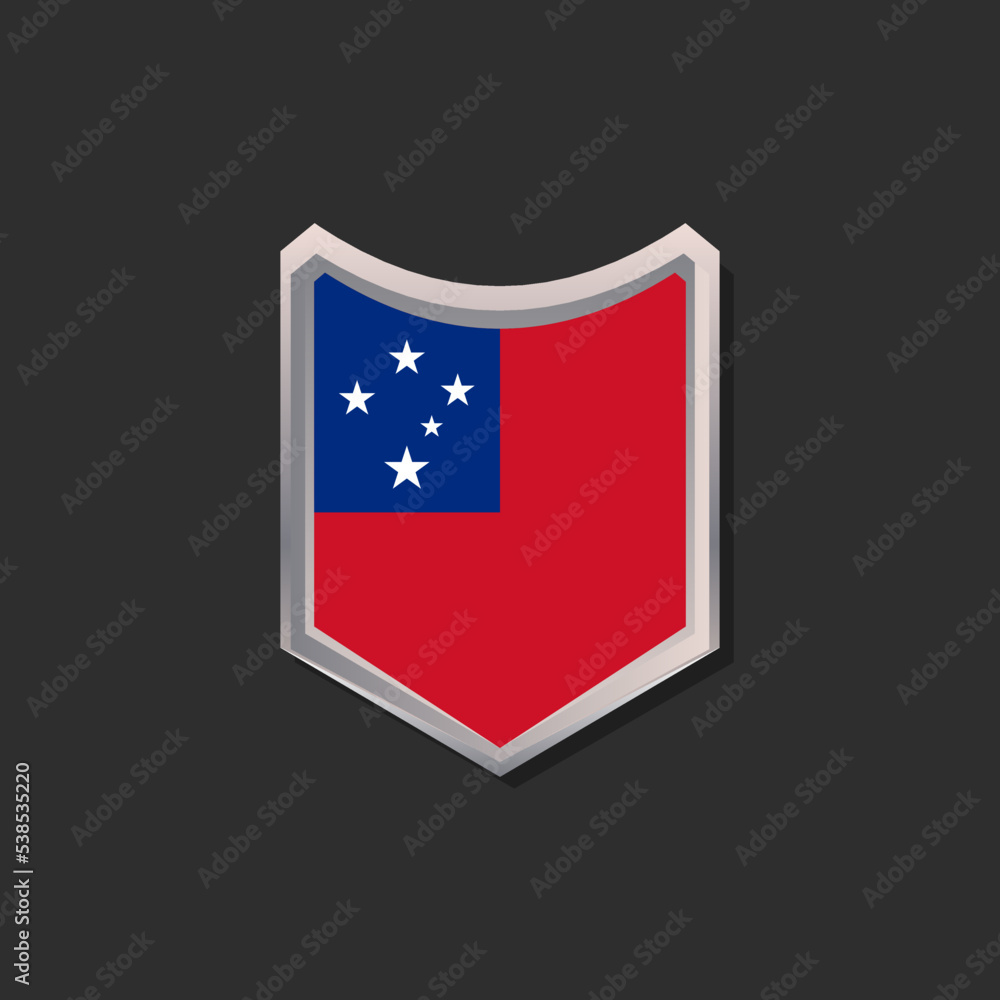Illustration of Samoa flag Template Illustration of Samoa flag Template