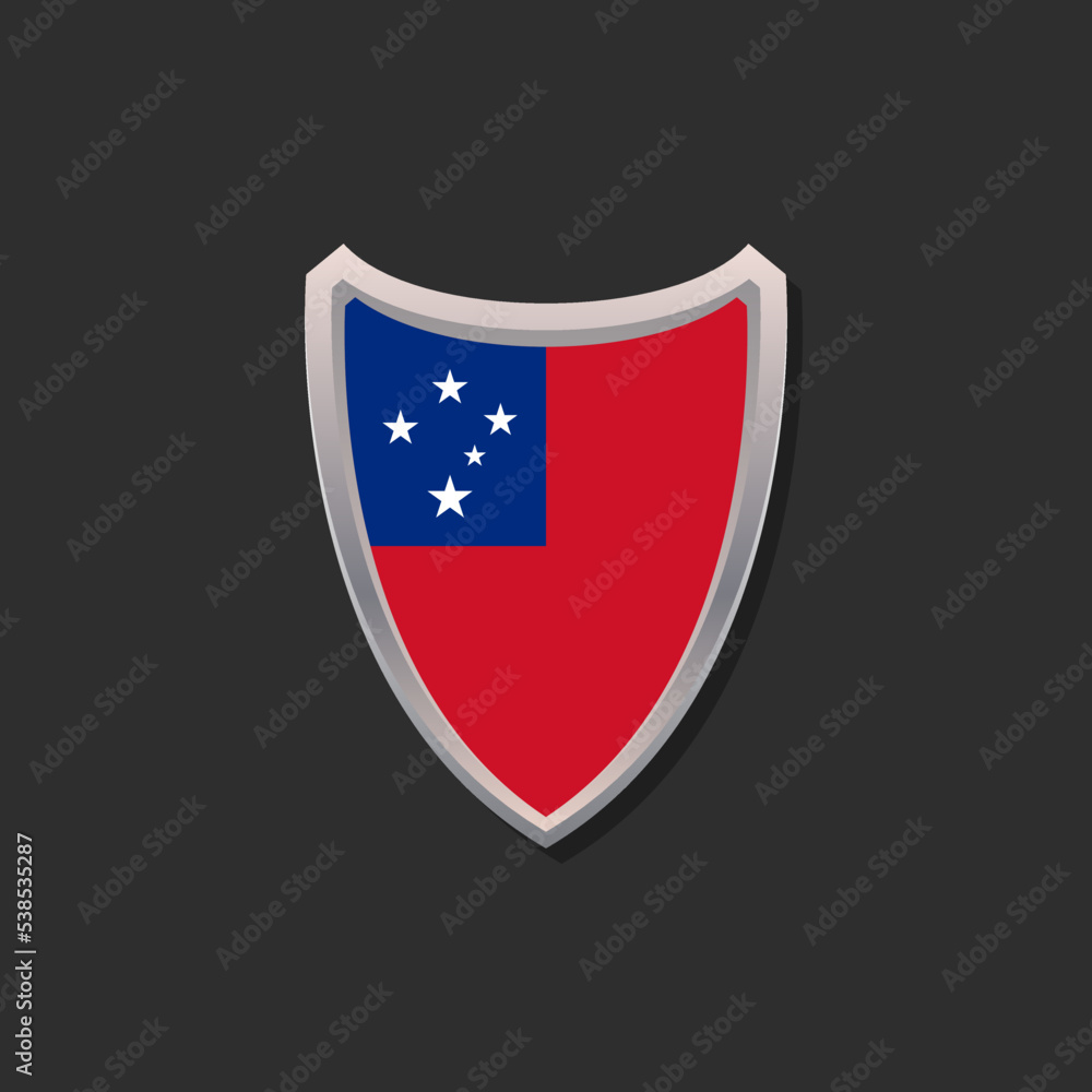 Illustration of Samoa flag Template Illustration of Samoa flag Template