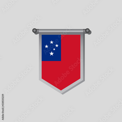 Free Download Illustration of Samoa flag Template - GFXLoad