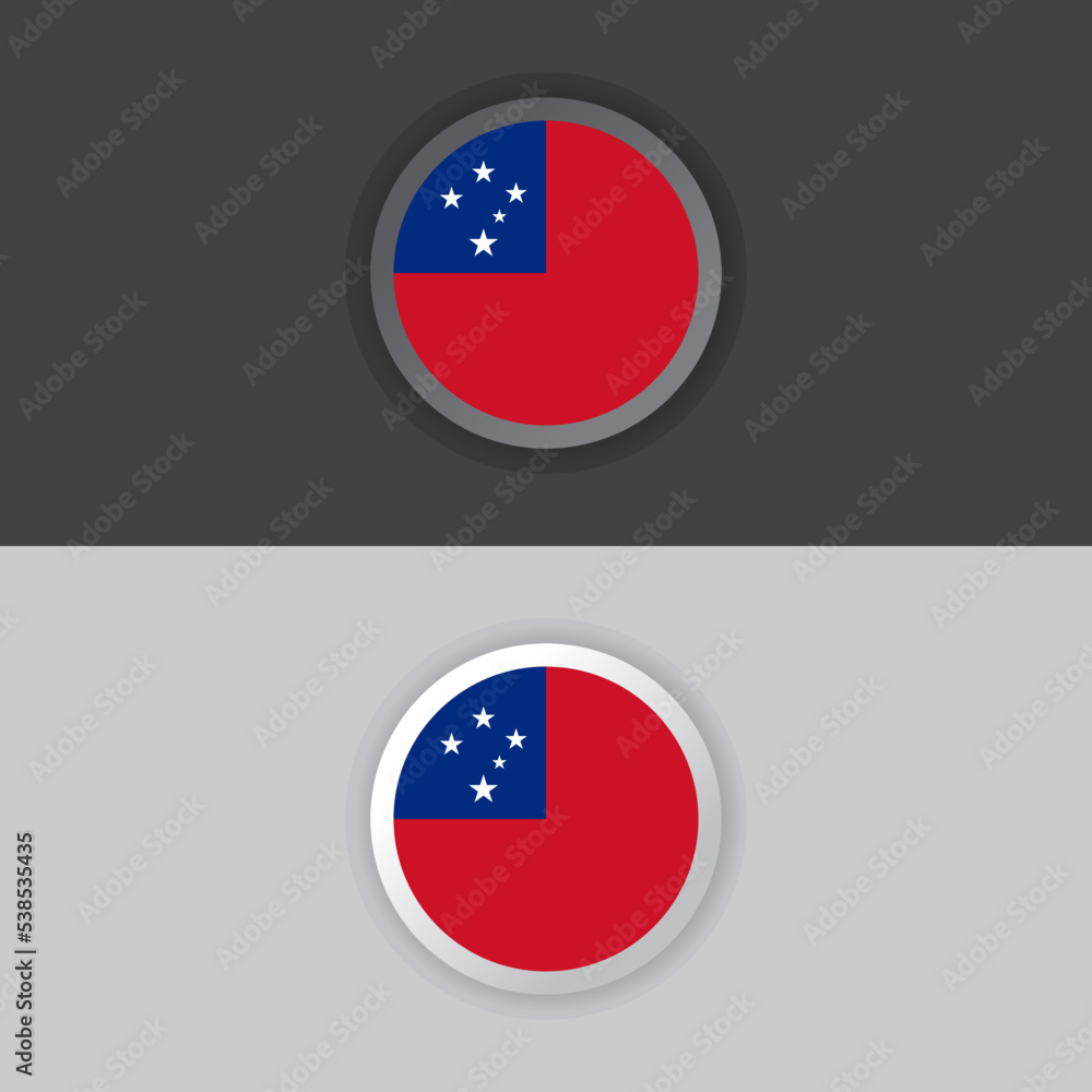 Illustration of Samoa flag Template Illustration of Samoa flag Template