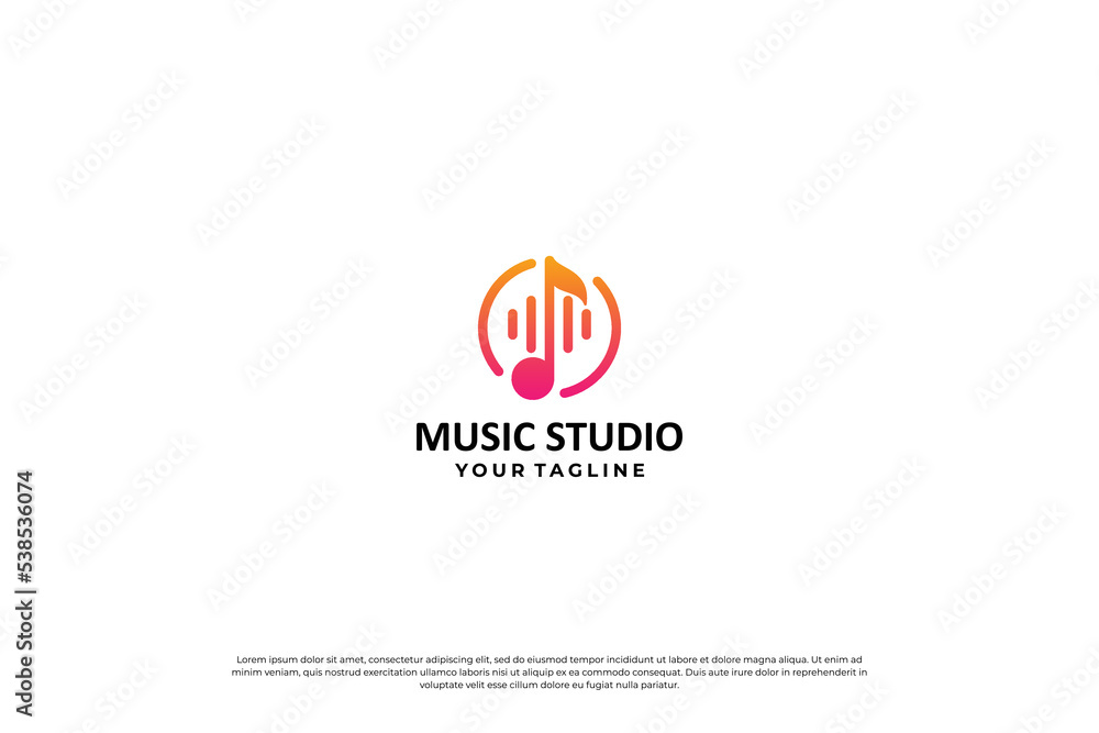 Creative and modern music logo, icon, symbol. Creative and modern music logo, icon, symbol.