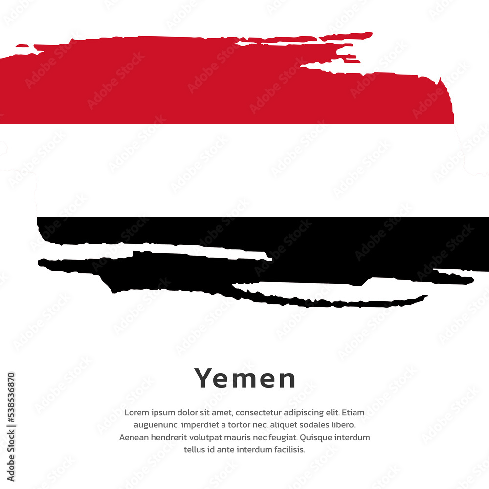 Illustration of Yemen flag Template Illustration of Yemen flag Template