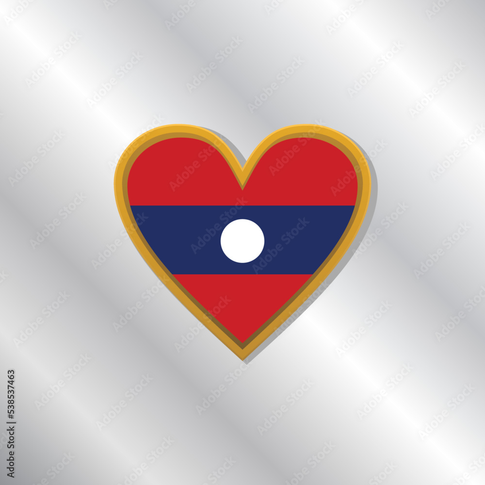 Fototapeta premium Illustration of Laos flag Template