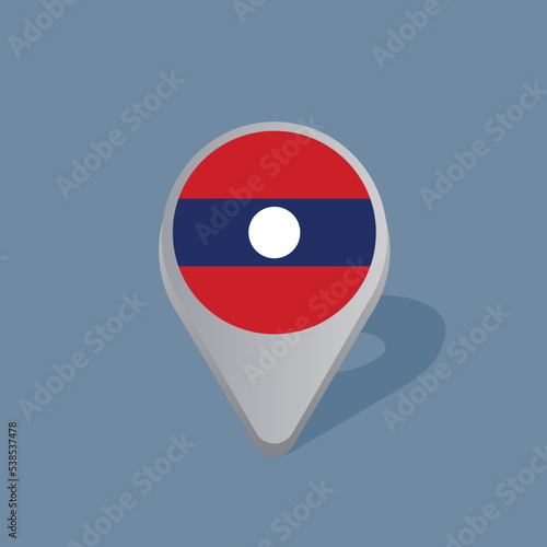 Free Download Illustration of Laos flag Template - GFXLoad