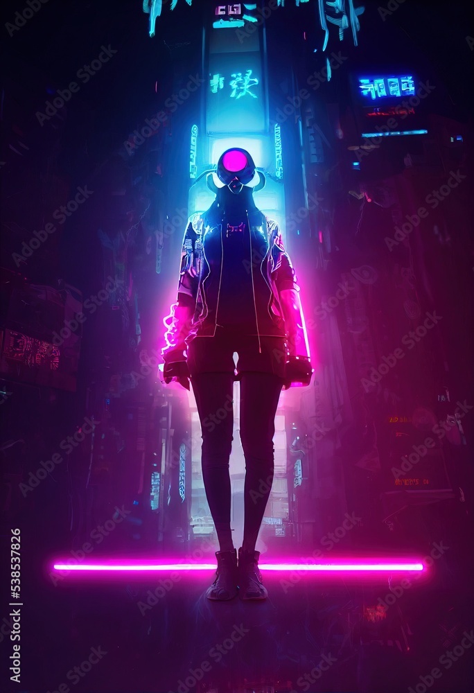 A fictional person, not based on a real person. A portrait of a sci-fi