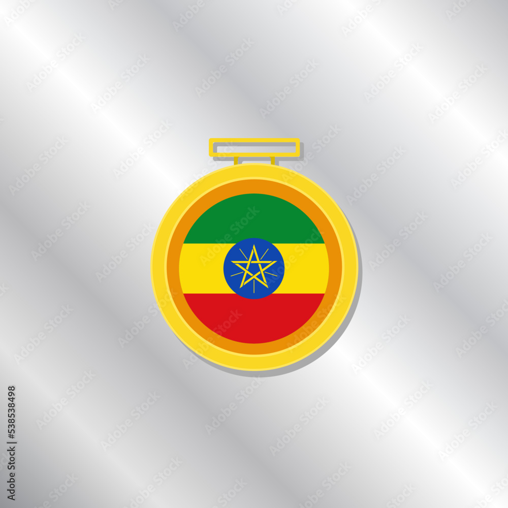 Illustration of Ethiopia flag Template Illustration of Ethiopia flag Template