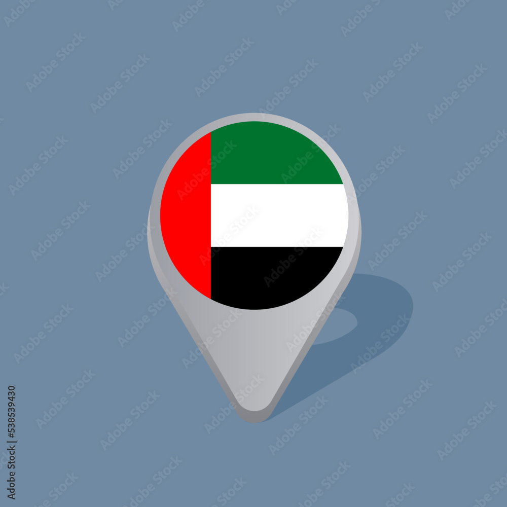 Illustration of Arab Emirates flag Template