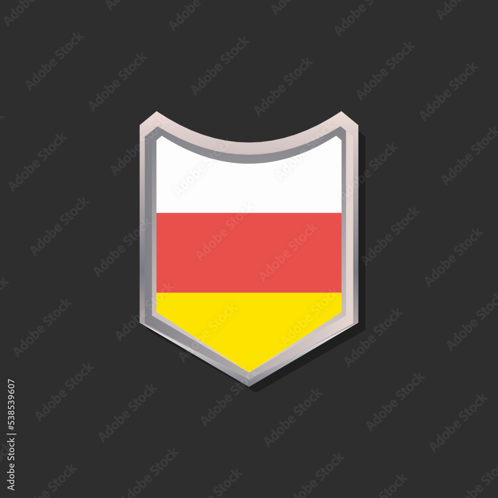 Illustration of South Ossetia flag Template Illustration of South Ossetia flag Template
