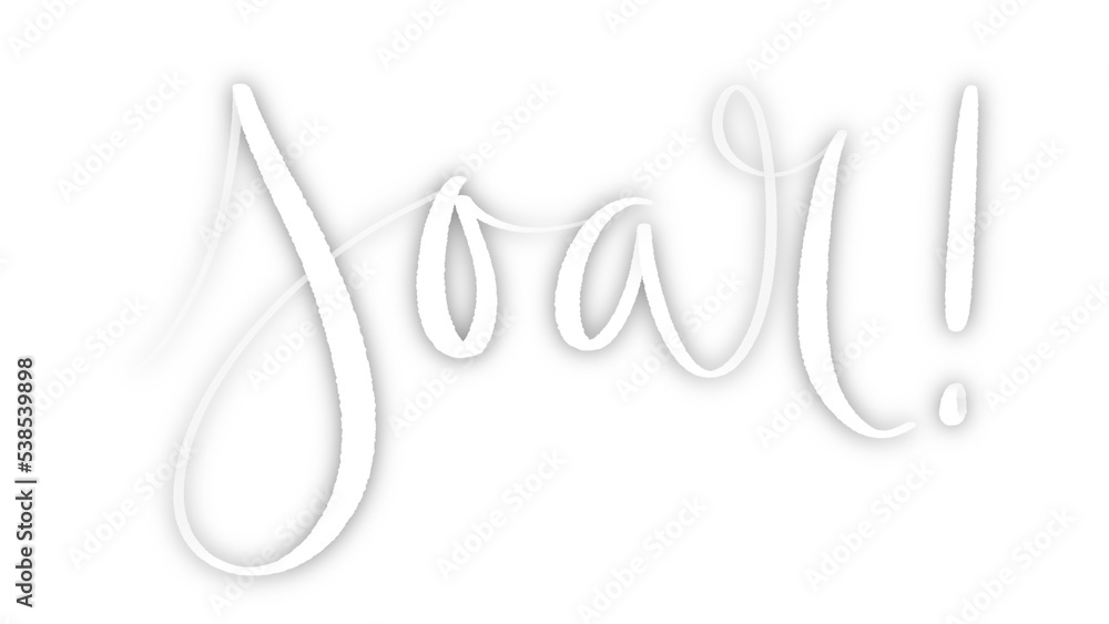Fototapeta premium SOAR! white brush lettering banner with drop shadow on transparent background