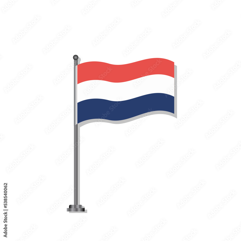 Illustration of Netherlands flag Template Illustration of Netherlands flag Template