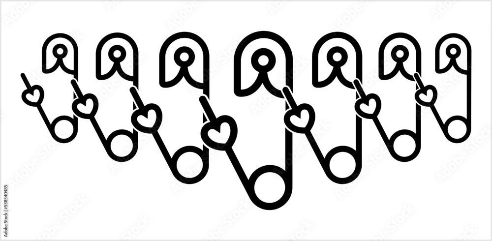 Fototapeta premium Diaper Pin Icon M_2210001