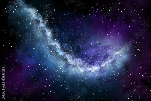 Fototapeta Naklejka Na Ścianę i Meble -  Background from nebula. The starry sky. Interstellar space.