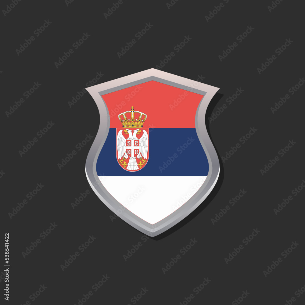 Illustration of Serbia flag Template