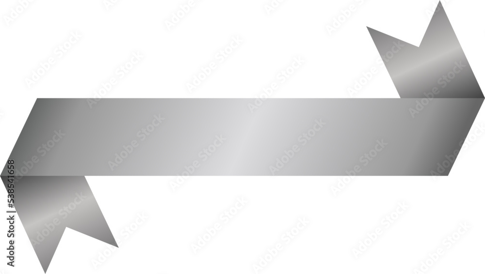 Fototapeta premium Silver Ribbon Label Tag Illustration