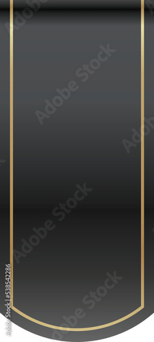 Black Ribbon Label Tag Illustration