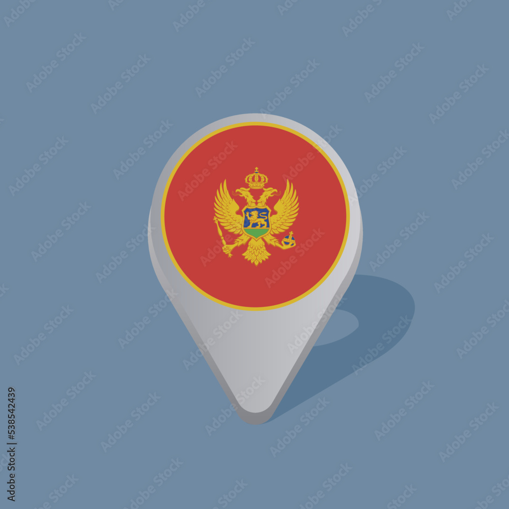 Illustration of Montenegro flag Template Illustration of Montenegro flag Template