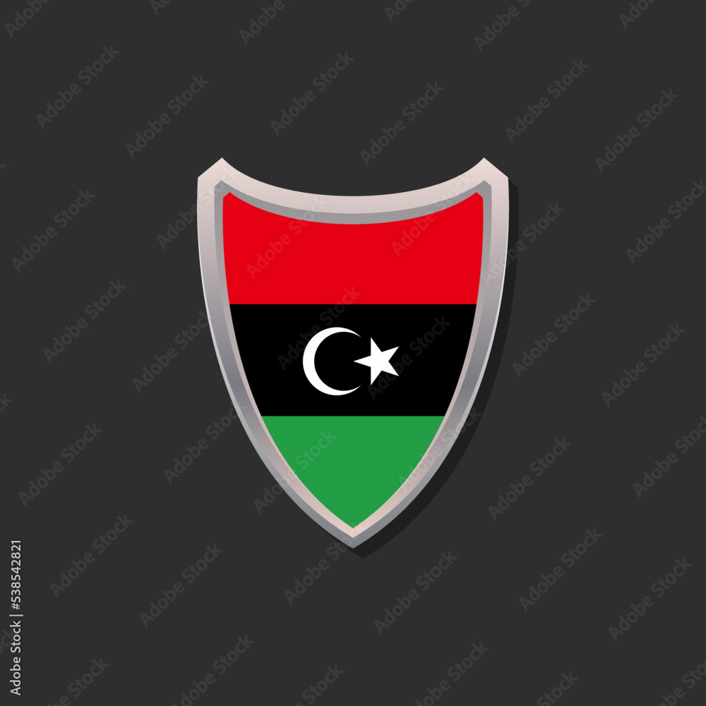 Illustration of Libya flag Template