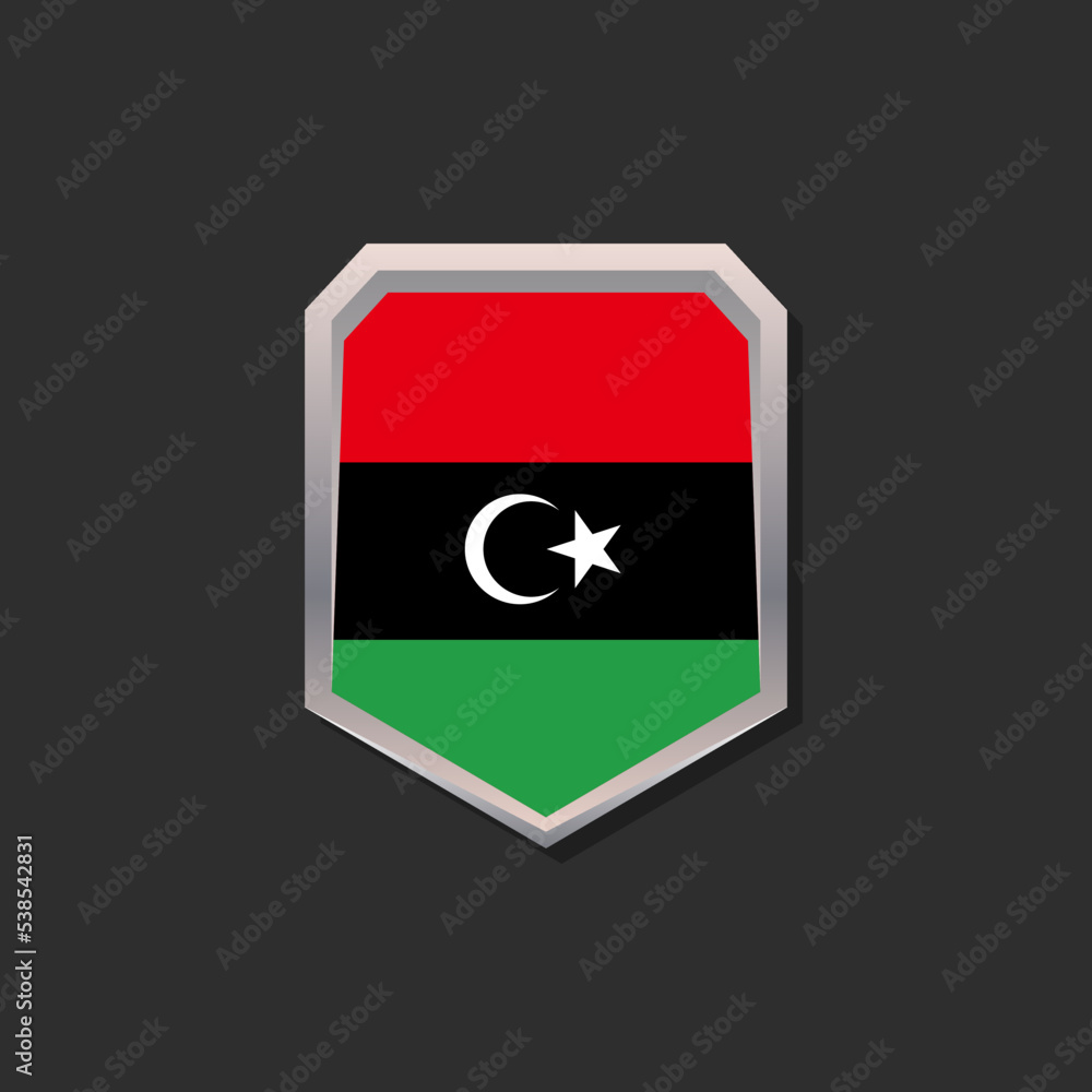 Illustration of Libya flag Template Illustration of Libya flag Template