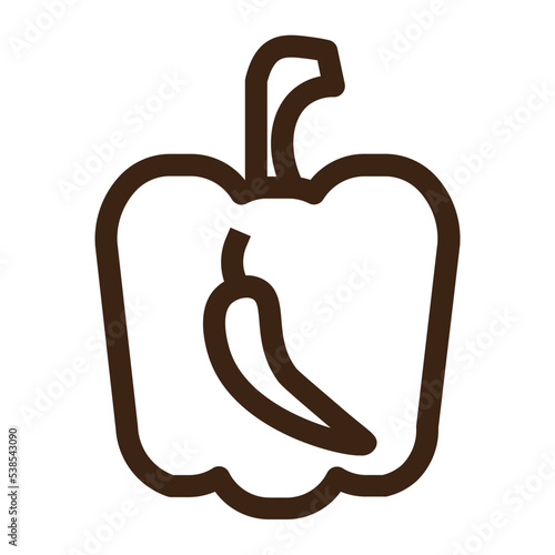 capsicum chili spice vegetable veggie icon