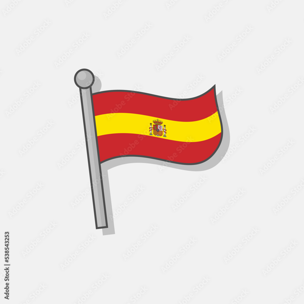 Illustration of Spain flag Template Illustration of Spain flag Template