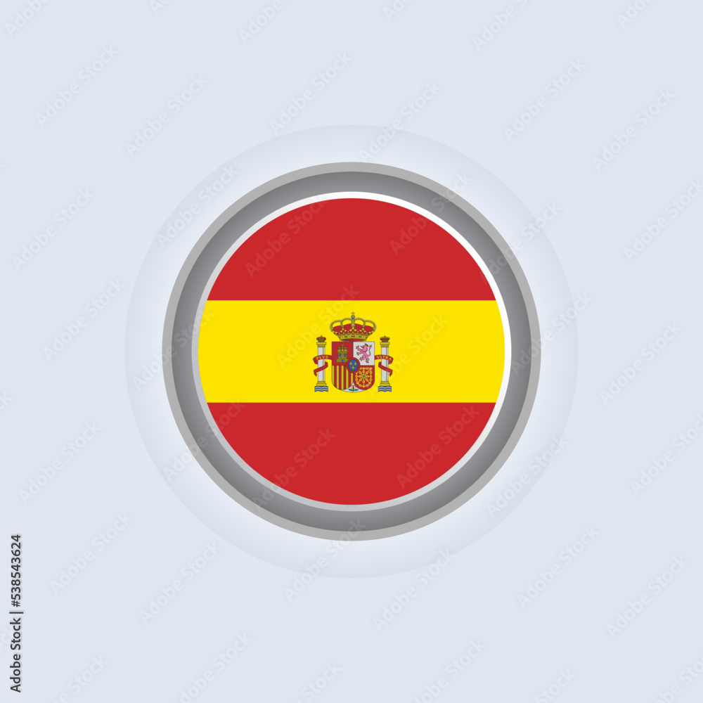 Obraz premium Illustration of Spain flag Template