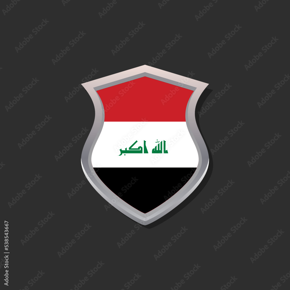 Illustration of Iraq flag Template Illustration of Iraq flag Template