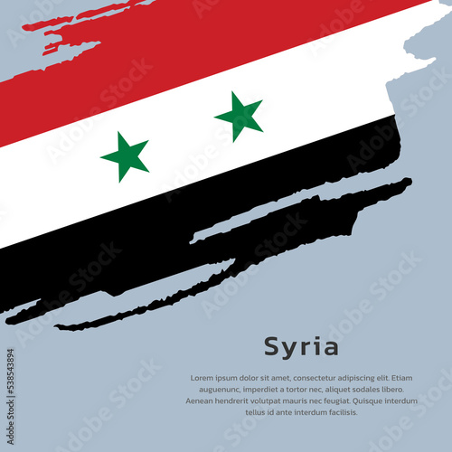 Illustration of Syria flag Template