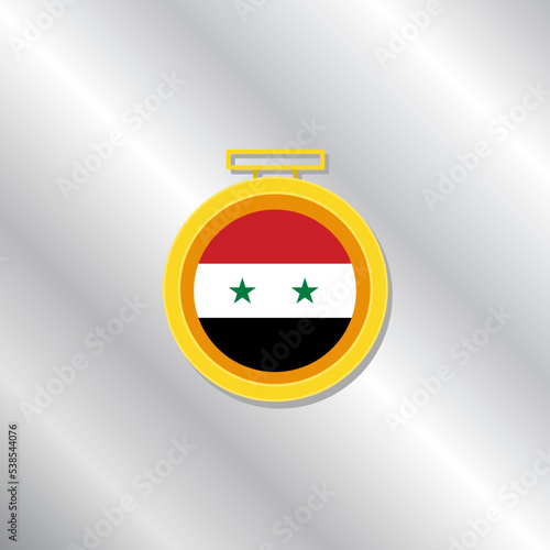 Illustration of Syria flag Template