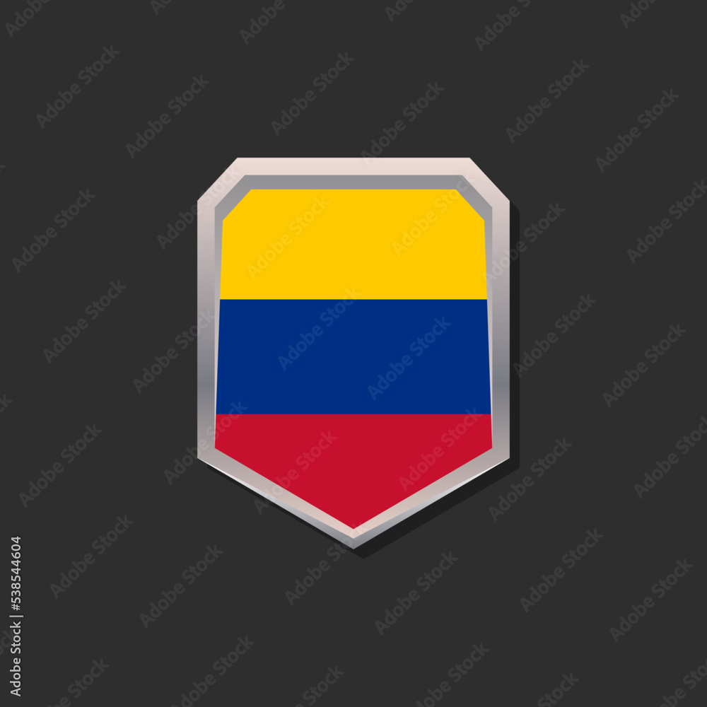 Illustration of Colombia flag Template