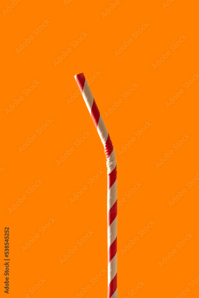 paper straw, single use, with orange background
paper straw, single use, with orange background